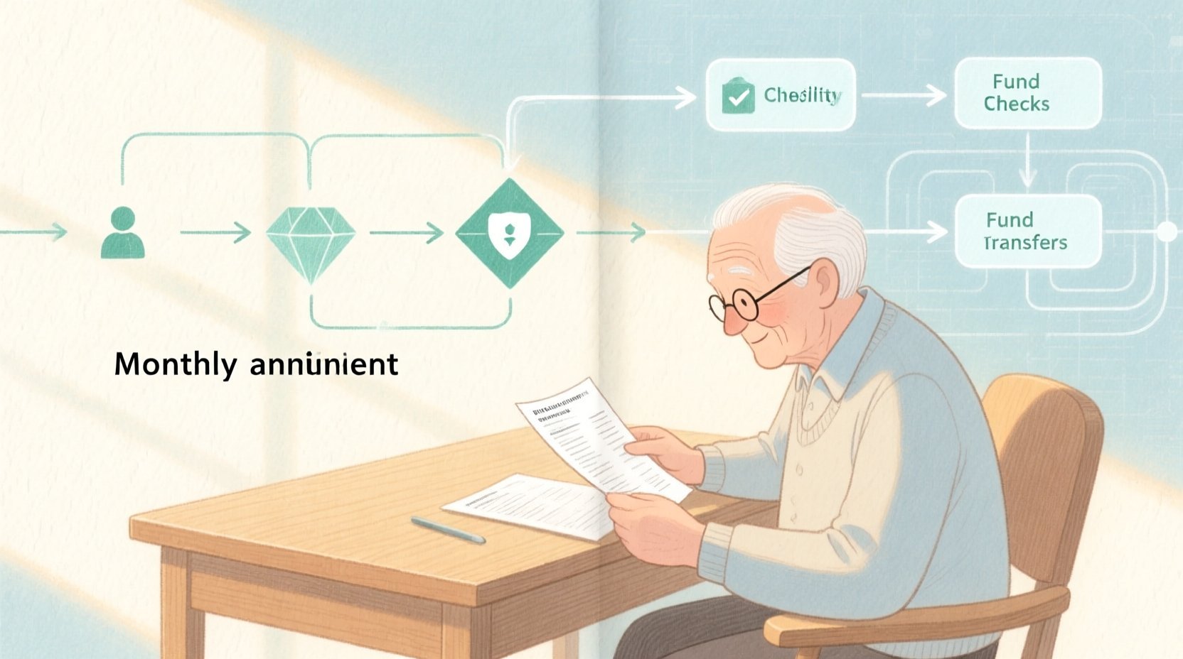 Mastering Financial Workflow Modeling: Annuity Payout Activity Diagram with PlantUML - Real-world system problem context illustration