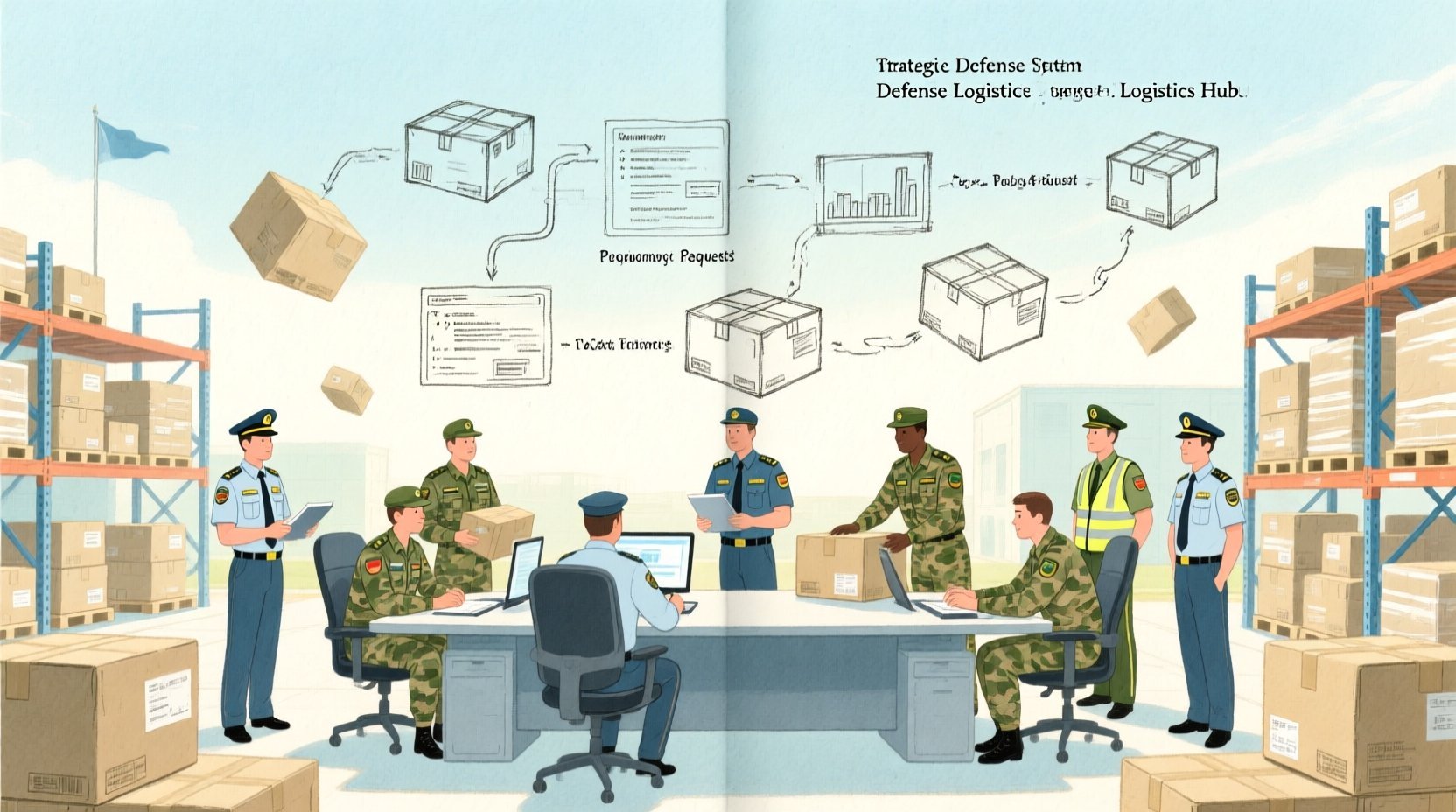 Mastering Defense Logistics Modeling: A Use Case Diagram Guide with PlantUML - Real-world system problem context illustration