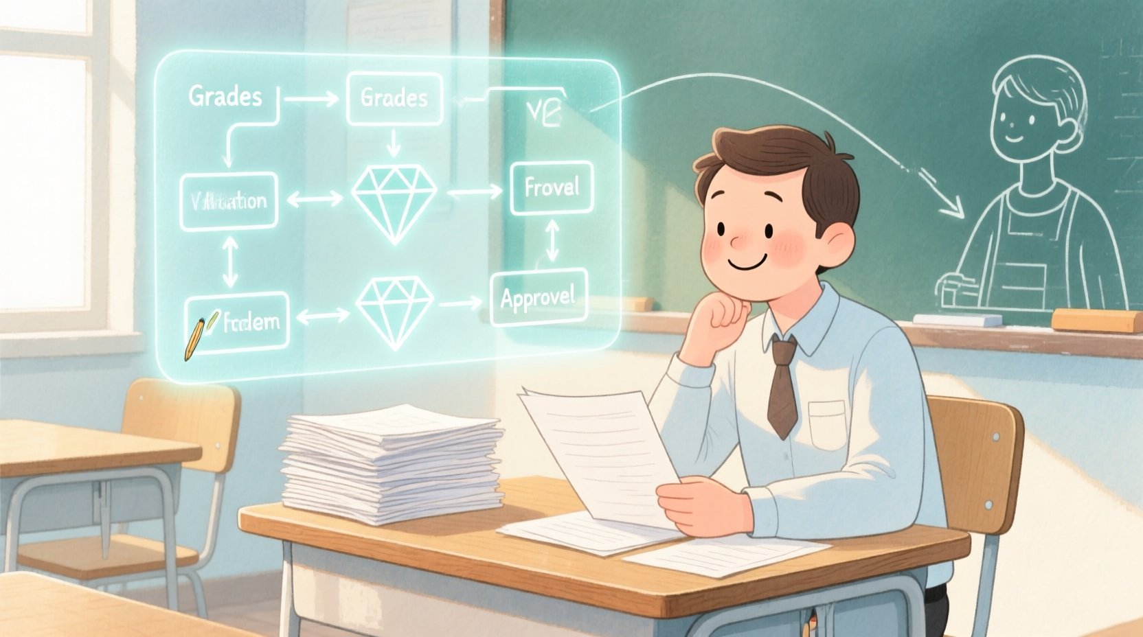 Mastering Activity Diagrams: Online Grade Submission Process with PlantUML - Real-world system problem context illustration