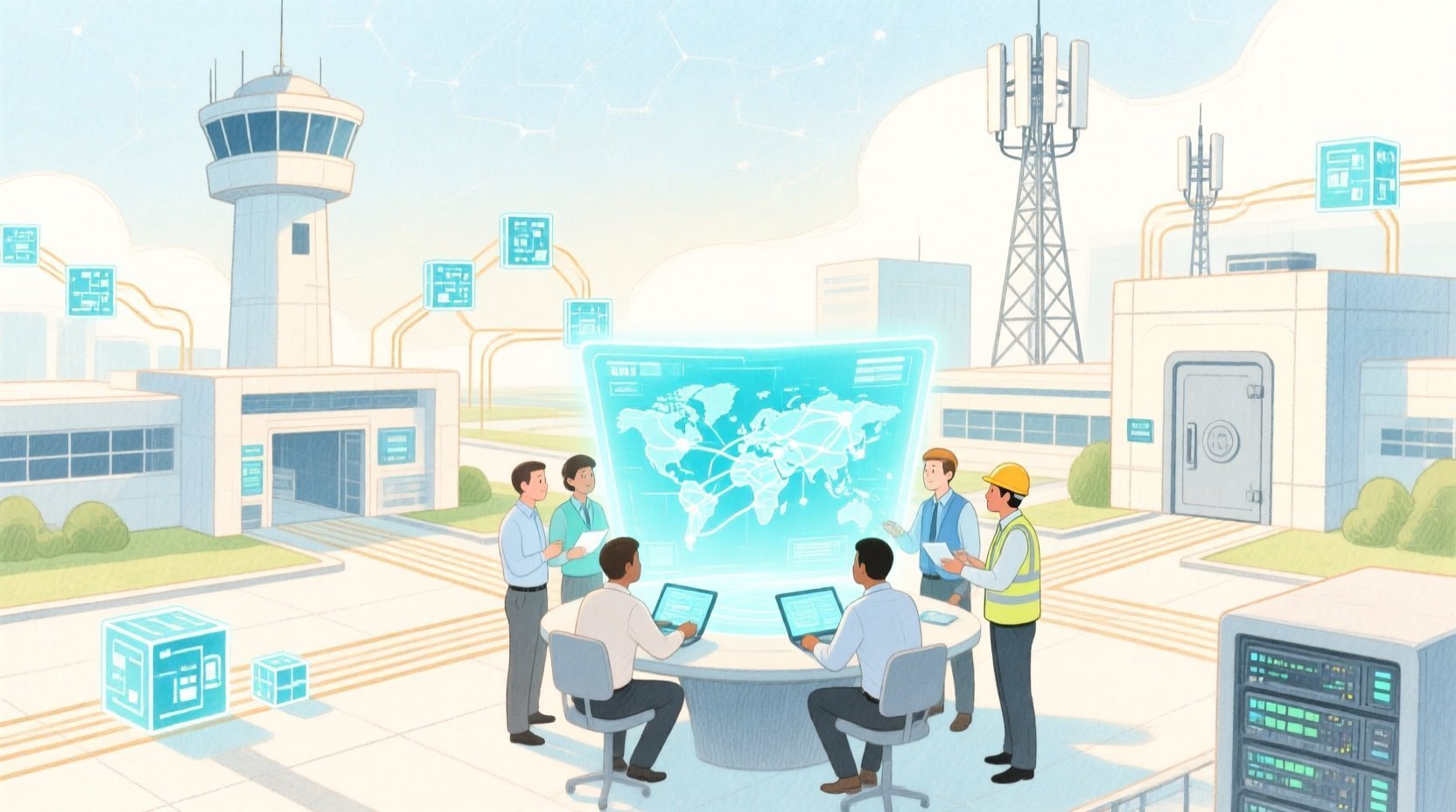 Real-world system context and operational workflow illustration