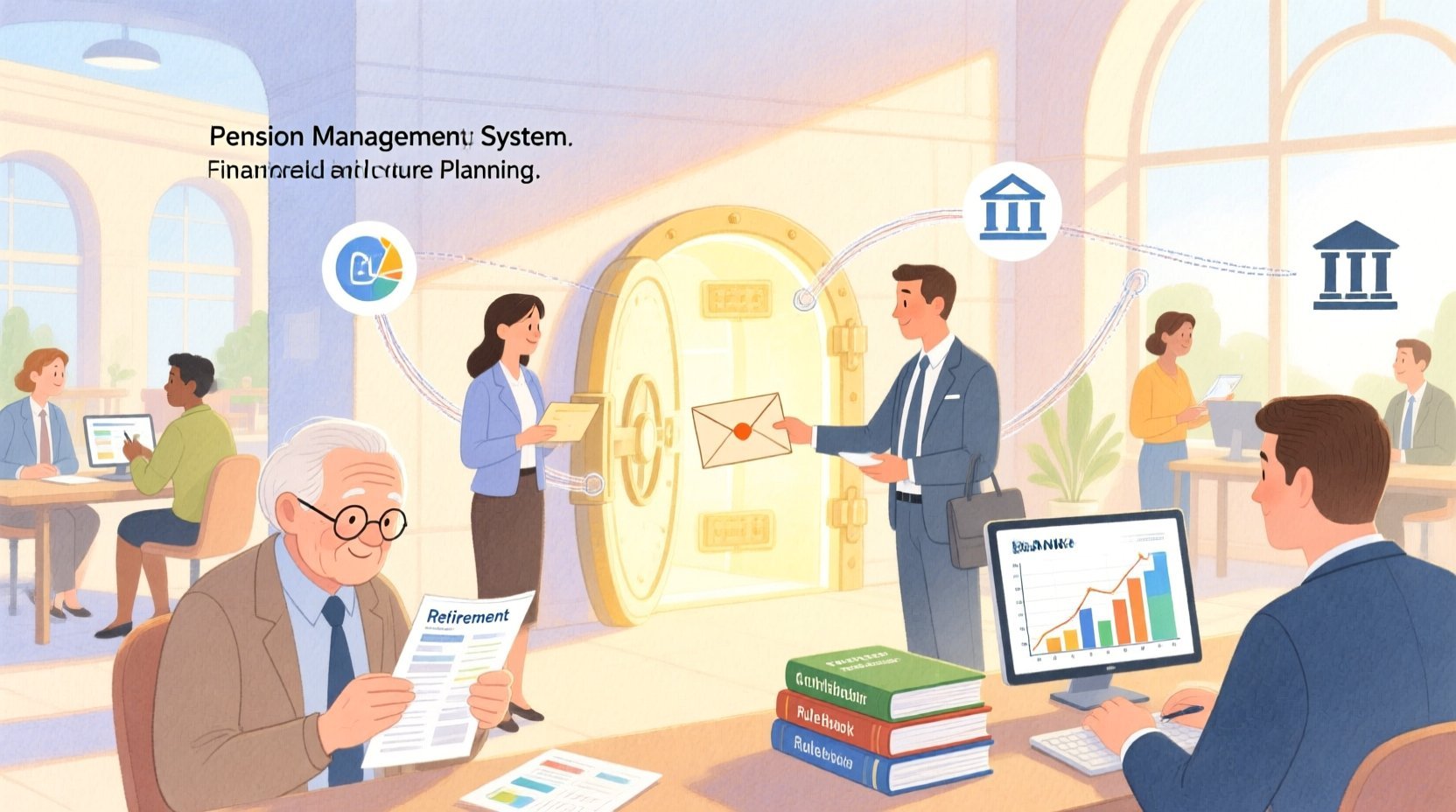 Mastering Financial Workflows: Building a Pension Management System Use Case Diagram with PlantUML - Real-world system problem context illustration