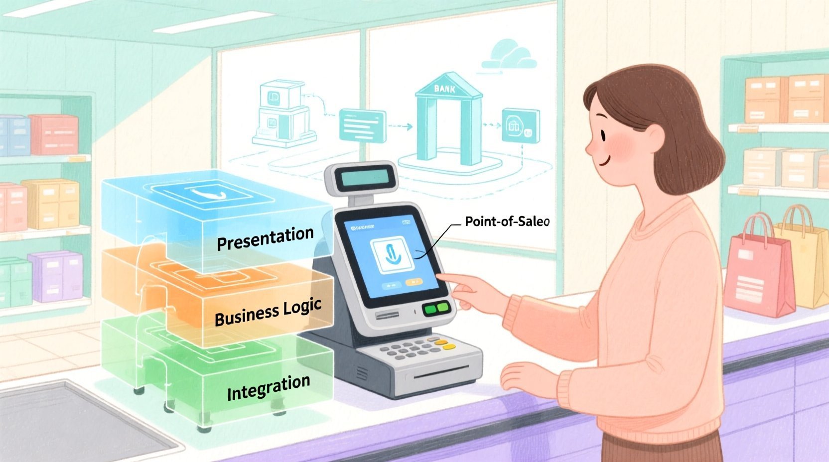 Mastering POS Terminal Architecture: A PlantUML Component Diagram Masterclass - Real-world system problem context illustration