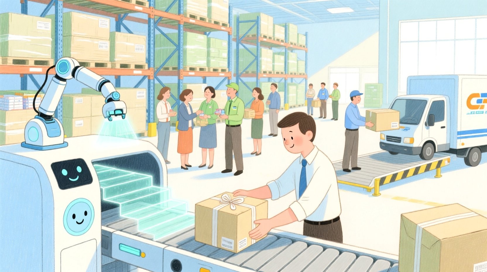 Real-world system context and operational workflow illustration