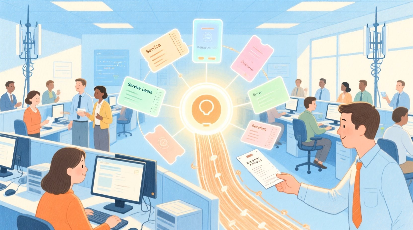 Real-world system context and operational workflow illustration
